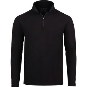 FRESH CLEAN‎ THREADS 3XL Black Quarter Zip Pullover Performance Activewear Shirt